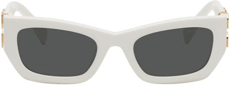 miu miu white sunglasses